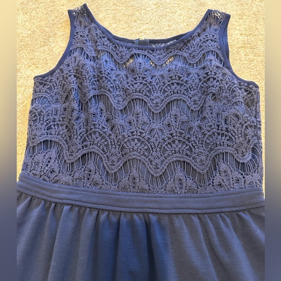 Lilly Pulitzer Rhea Navy Crochet Fit And Flare Sleeveless Dress small - Picture 4 of 5